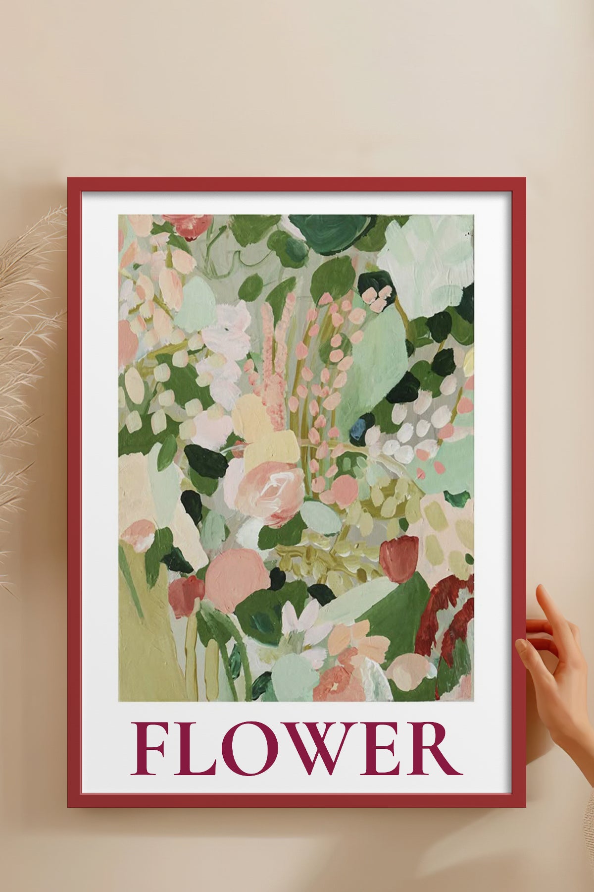 HOMEPACK Ahşap Çerçeveli Tablo Çerçeveli Poster Sanatsal Modern Duvar Dekoru BEK-8335