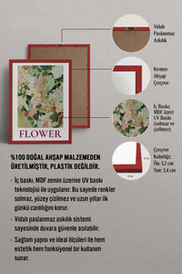 HOMEPACK Ahşap Çerçeveli Tablo Çerçeveli Poster Sanatsal Modern Duvar Dekoru BEK-8335