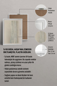 HOMEPACK Ahşap Çerçeveli Tablo Çerçeveli Poster Sanatsal Modern Duvar Dekoru BEK-8336