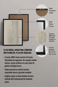HOMEPACK Ahşap Çerçeveli Tablo Çerçeveli Poster Sanatsal Modern Duvar Dekoru BEK-8336