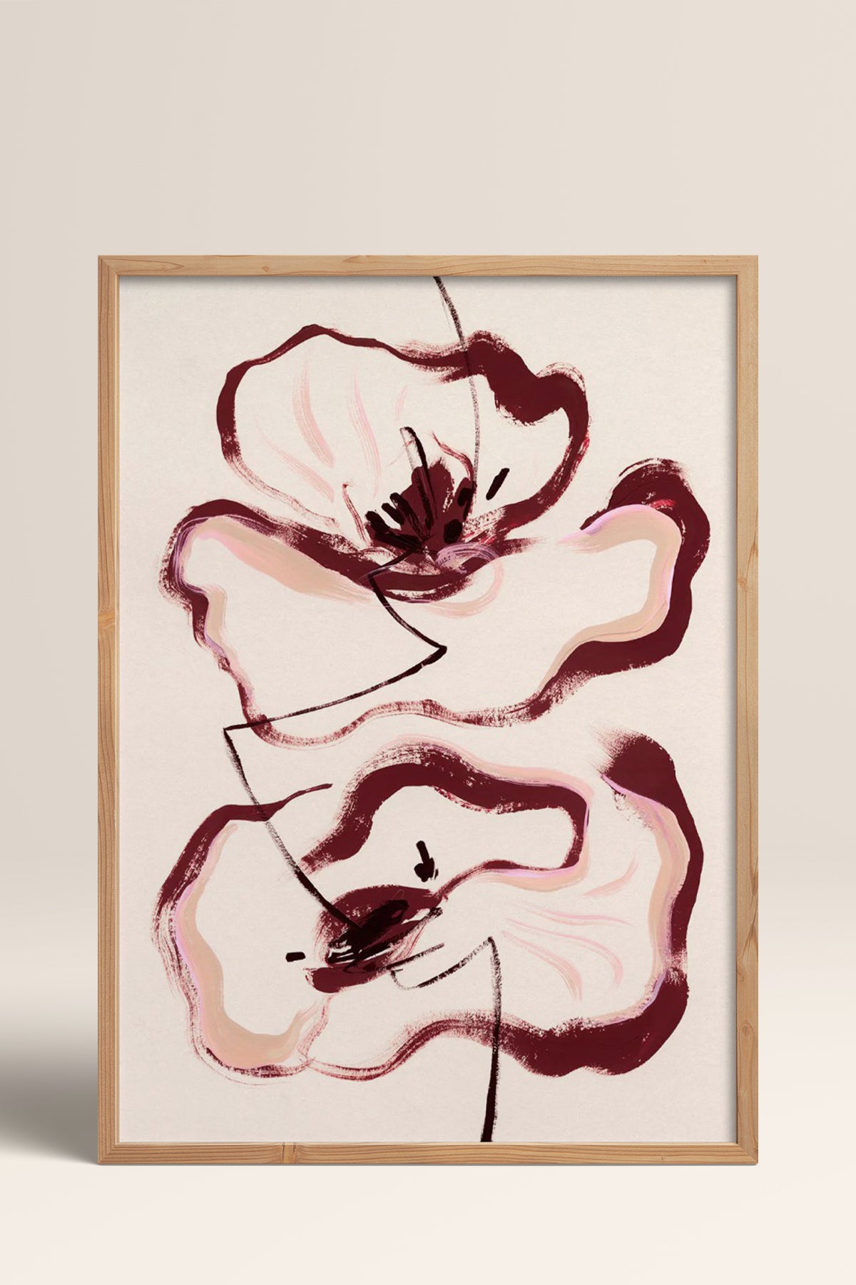 HOMEPACK Ahşap Çerçeveli Tablo Çerçeveli Poster Sanatsal Modern Duvar Dekoru BEK-8338