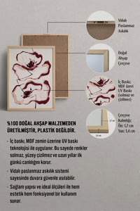 HOMEPACK Ahşap Çerçeveli Tablo Çerçeveli Poster Sanatsal Modern Duvar Dekoru BEK-8338