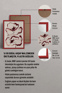 HOMEPACK Ahşap Çerçeveli Tablo Çerçeveli Poster Sanatsal Modern Duvar Dekoru BEK-8338