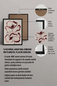 HOMEPACK Ahşap Çerçeveli Tablo Çerçeveli Poster Sanatsal Modern Duvar Dekoru BEK-8338