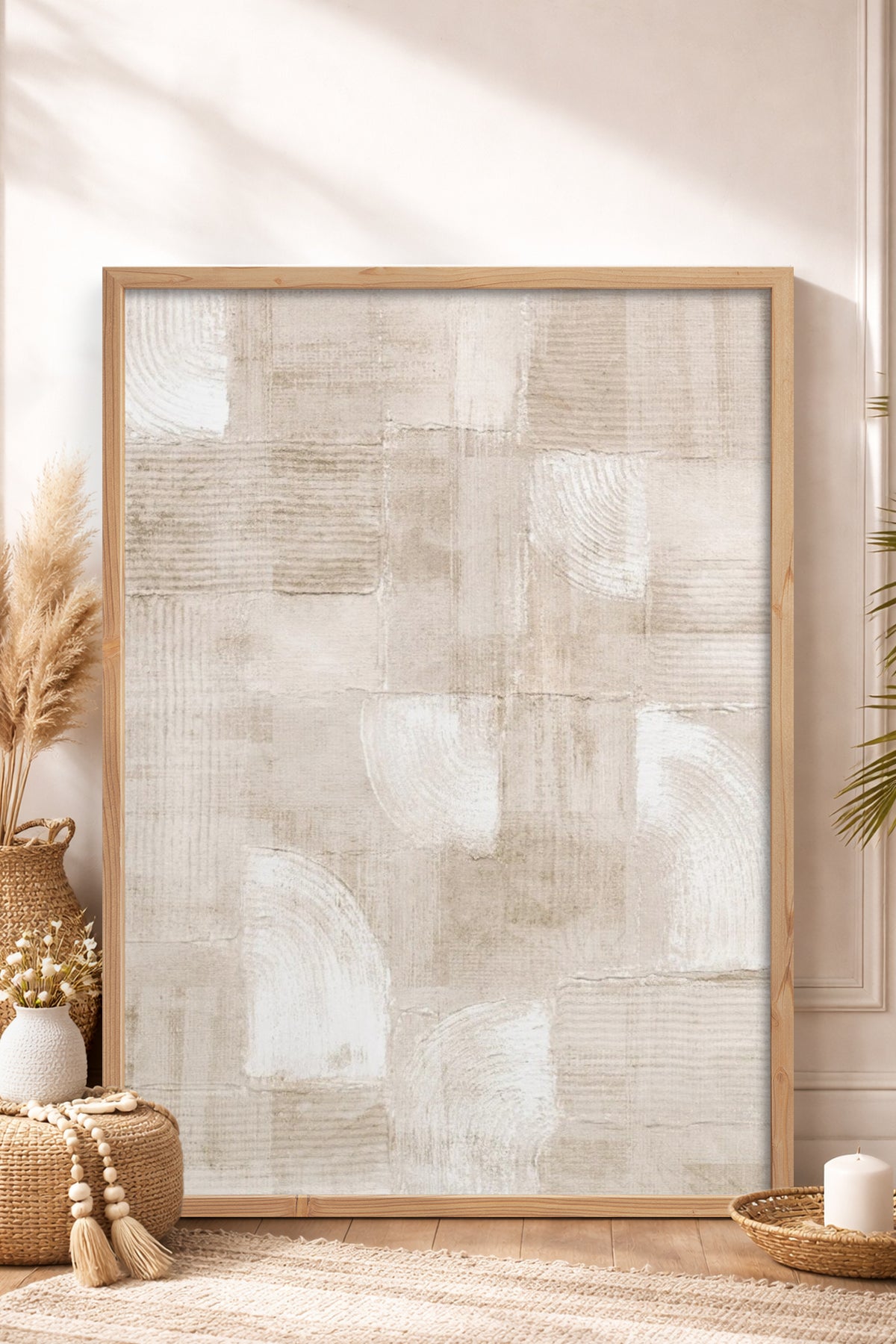 HOMEPACK Ahşap Çerçeveli Tablo Çerçeveli Poster Sanatsal Modern Duvar Dekoru BEK-8339