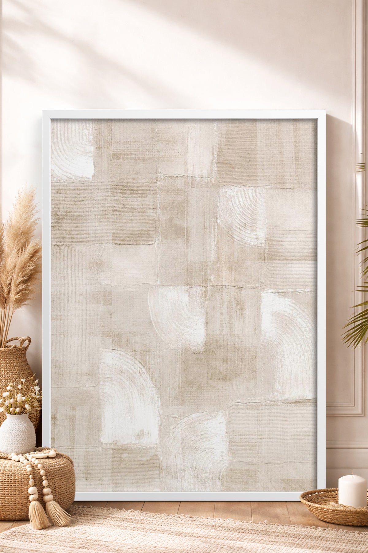 HOMEPACK Ahşap Çerçeveli Tablo Çerçeveli Poster Sanatsal Modern Duvar Dekoru BEK-8339