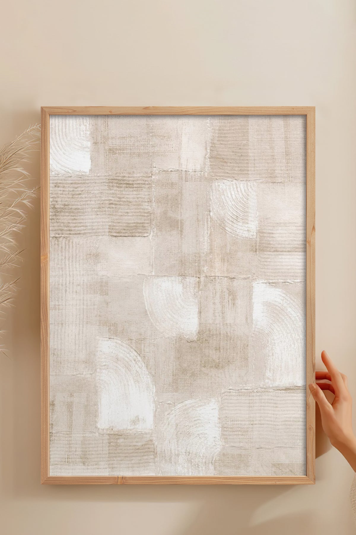 HOMEPACK Ahşap Çerçeveli Tablo Çerçeveli Poster Sanatsal Modern Duvar Dekoru BEK-8339