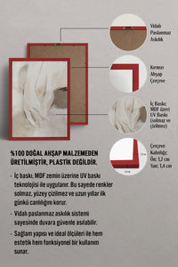 HOMEPACK Ahşap Çerçeveli Tablo Çerçeveli Poster Sanatsal Modern Duvar Dekoru BEK-8340