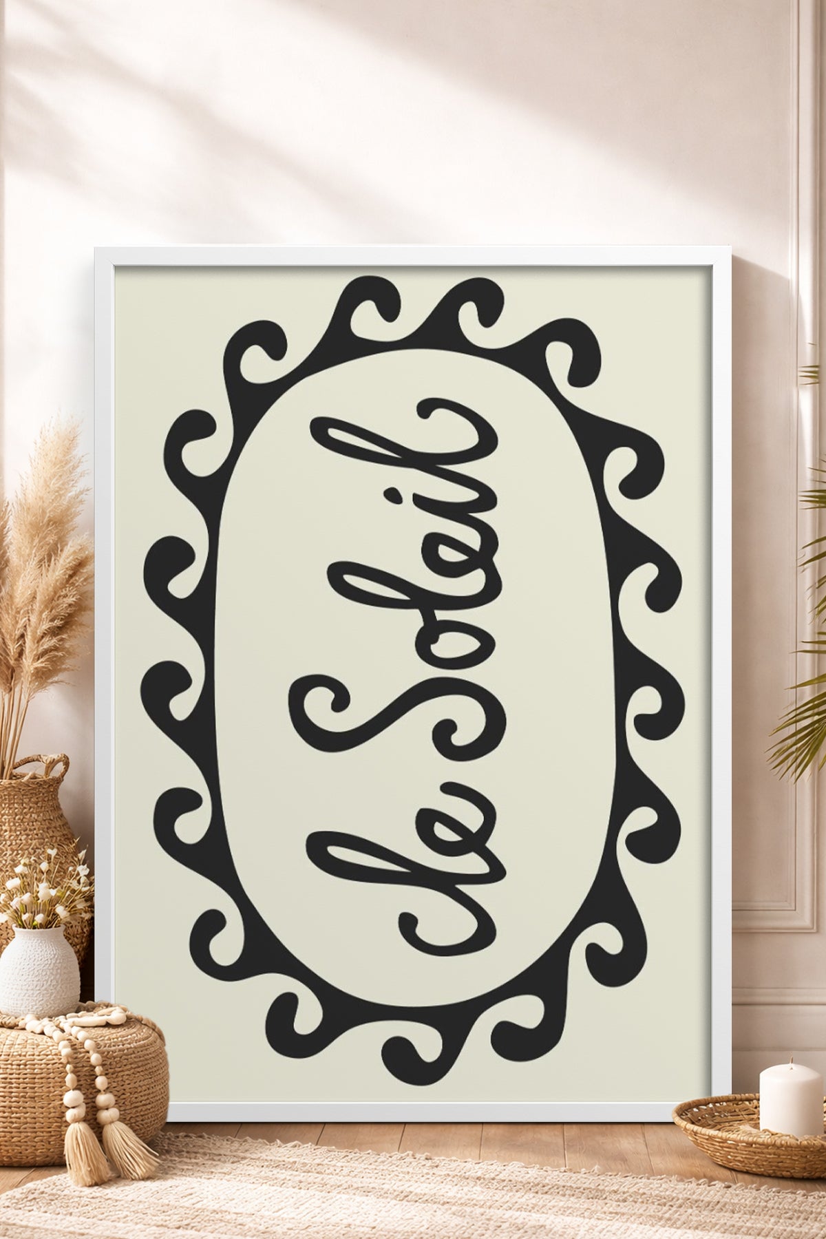 HOMEPACK Ahşap Çerçeveli Tablo Çerçeveli Poster Sanatsal Modern Duvar Dekoru BEK-8341