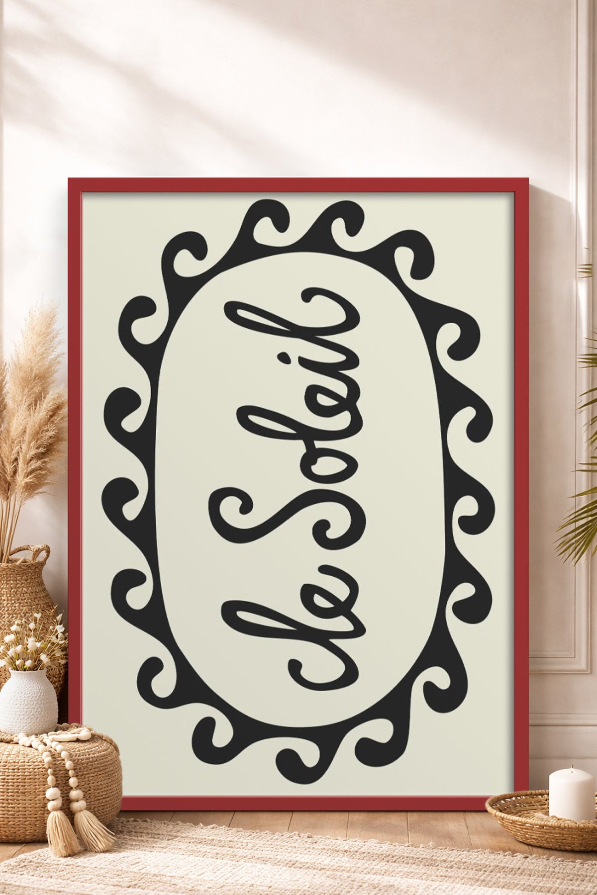 HOMEPACK Ahşap Çerçeveli Tablo Çerçeveli Poster Sanatsal Modern Duvar Dekoru BEK-8341