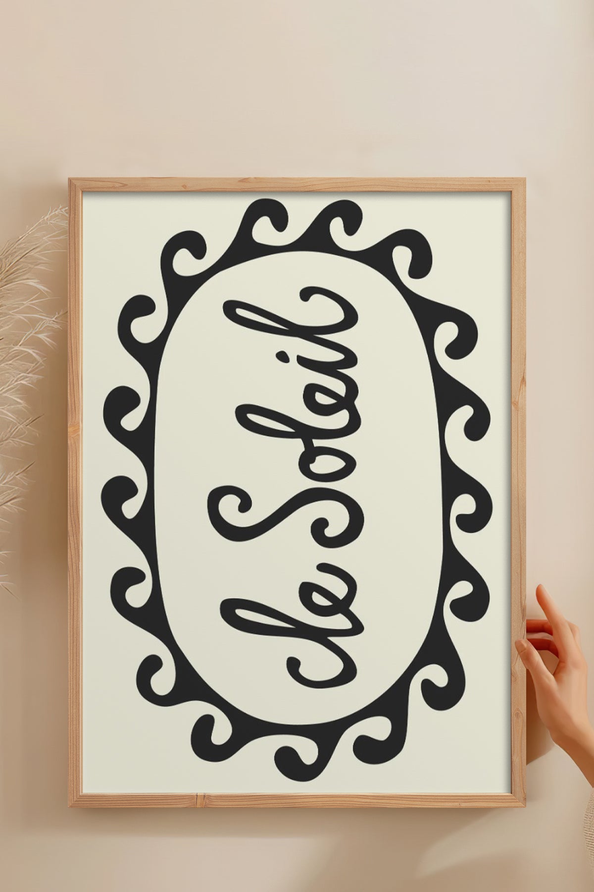 HOMEPACK Ahşap Çerçeveli Tablo Çerçeveli Poster Sanatsal Modern Duvar Dekoru BEK-8341