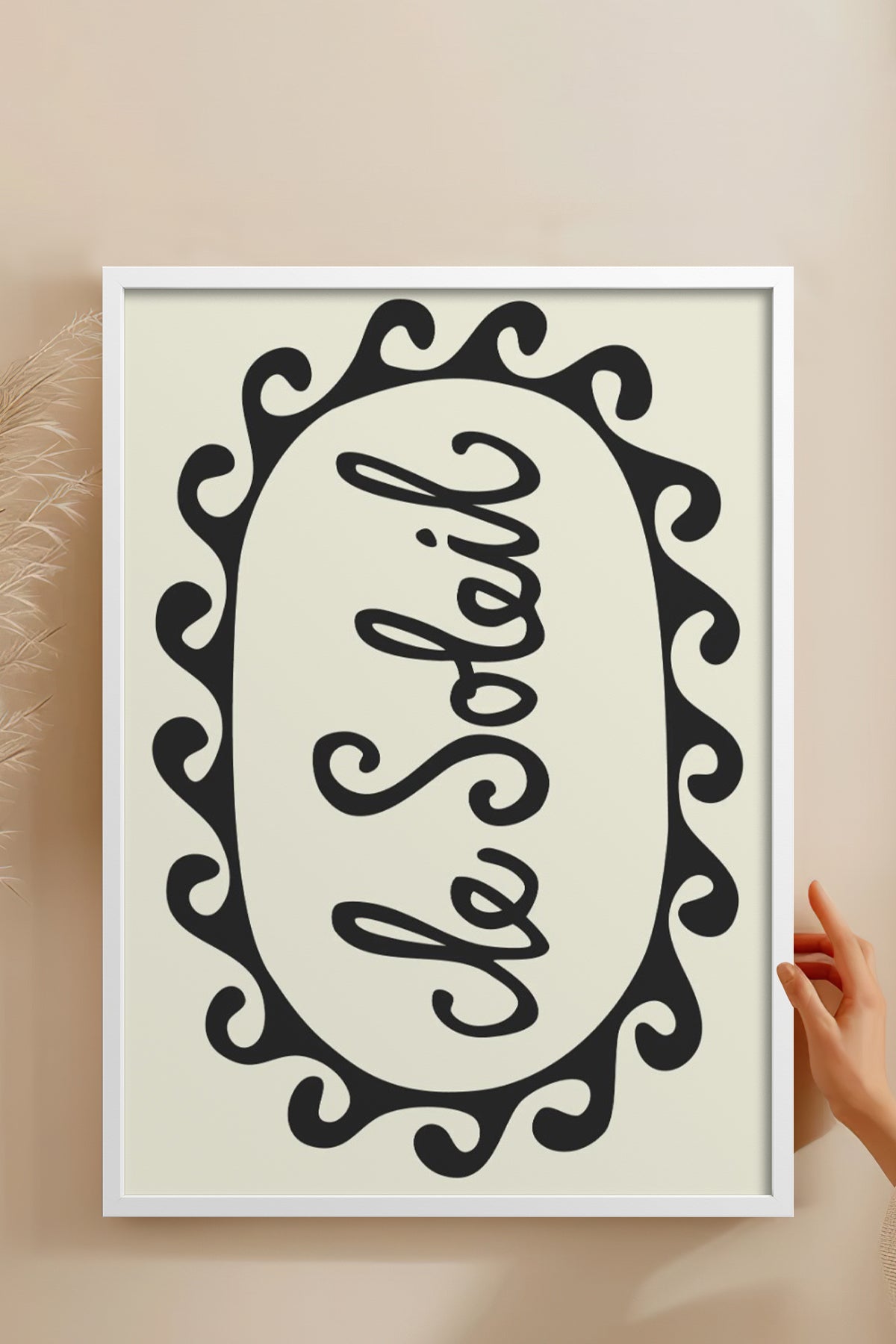 HOMEPACK Ahşap Çerçeveli Tablo Çerçeveli Poster Sanatsal Modern Duvar Dekoru BEK-8341