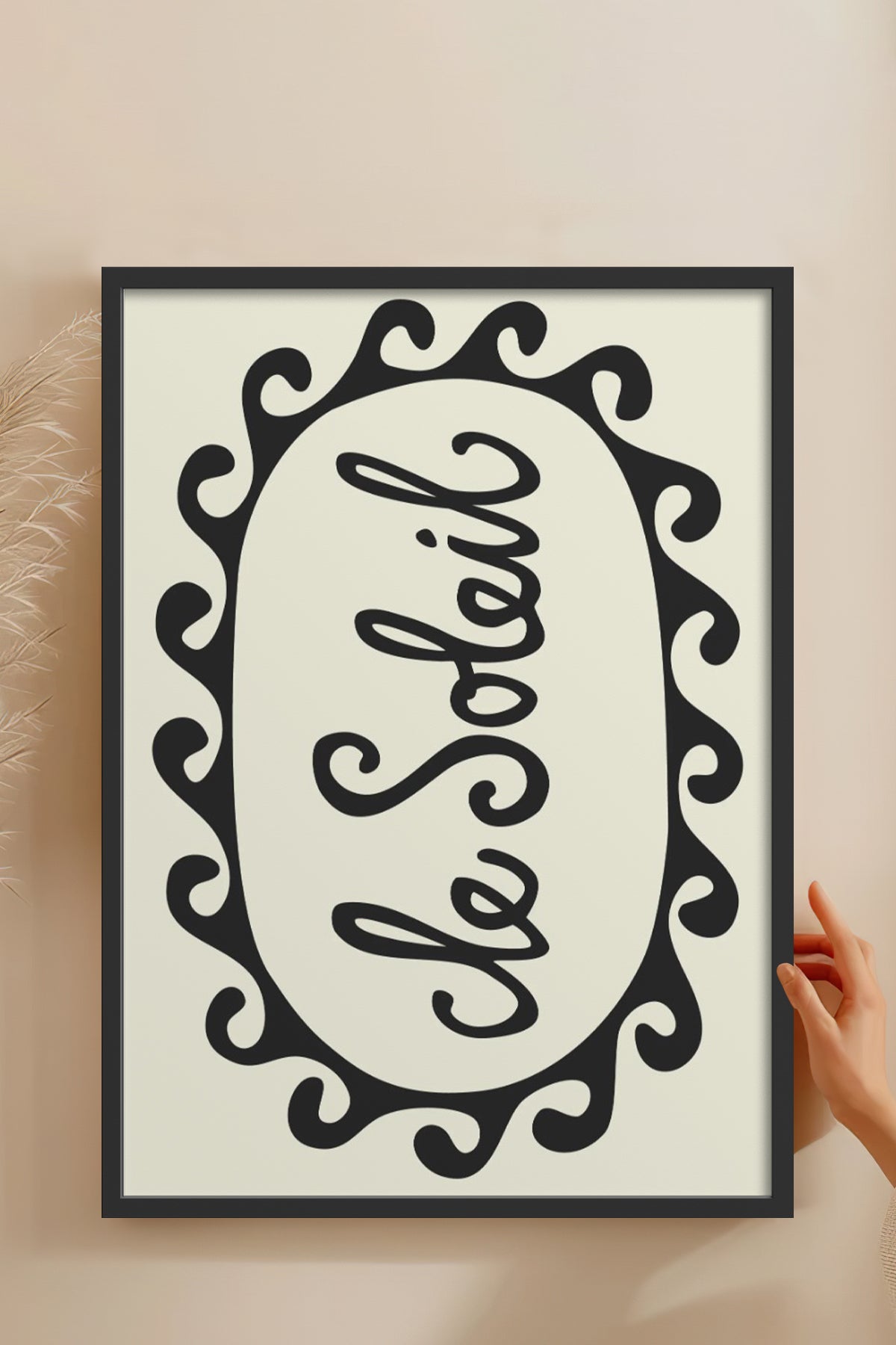 HOMEPACK Ahşap Çerçeveli Tablo Çerçeveli Poster Sanatsal Modern Duvar Dekoru BEK-8341