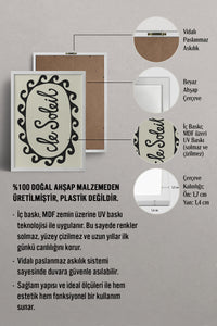 HOMEPACK Ahşap Çerçeveli Tablo Çerçeveli Poster Sanatsal Modern Duvar Dekoru BEK-8341