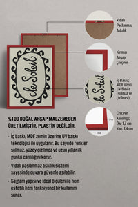 HOMEPACK Ahşap Çerçeveli Tablo Çerçeveli Poster Sanatsal Modern Duvar Dekoru BEK-8341