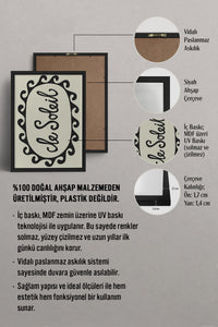 HOMEPACK Ahşap Çerçeveli Tablo Çerçeveli Poster Sanatsal Modern Duvar Dekoru BEK-8341