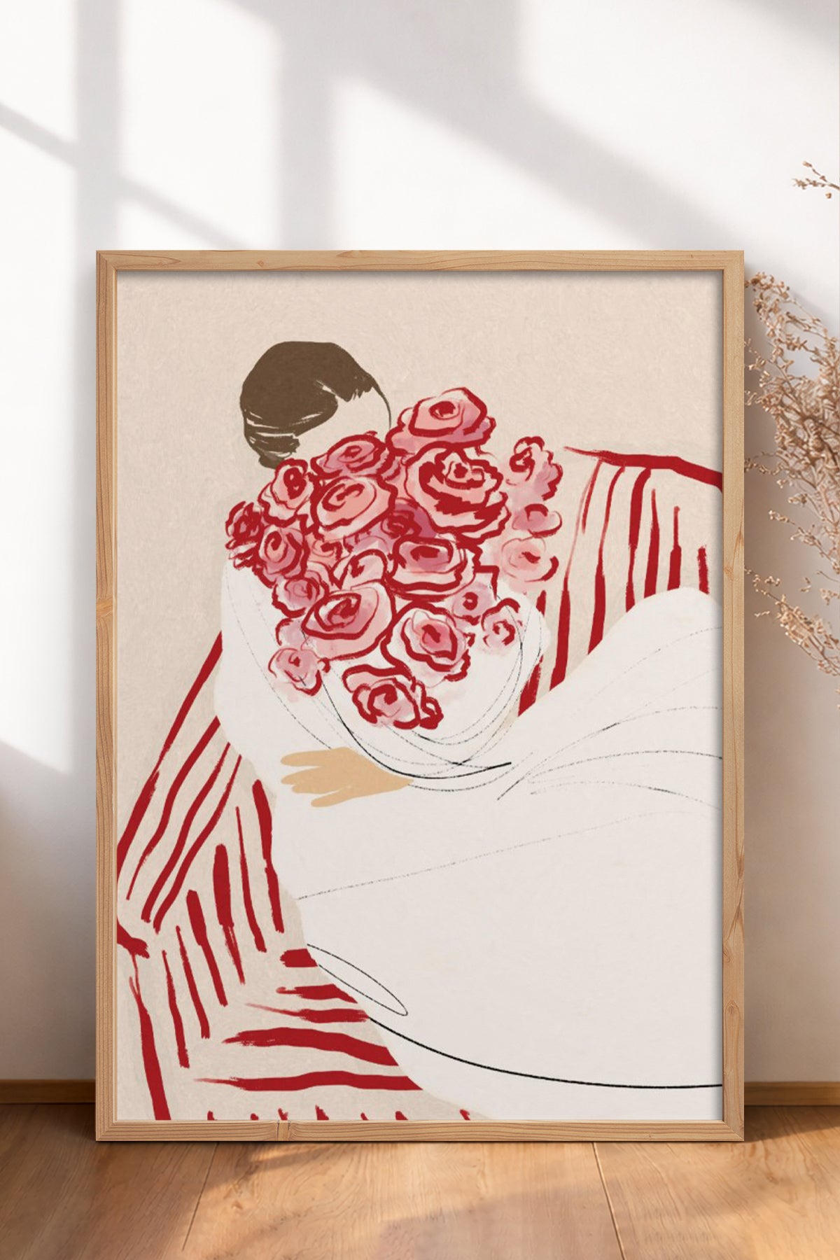 HOMEPACK Ahşap Çerçeveli Tablo Çerçeveli Poster Sanatsal Modern Duvar Dekoru BEK-8343