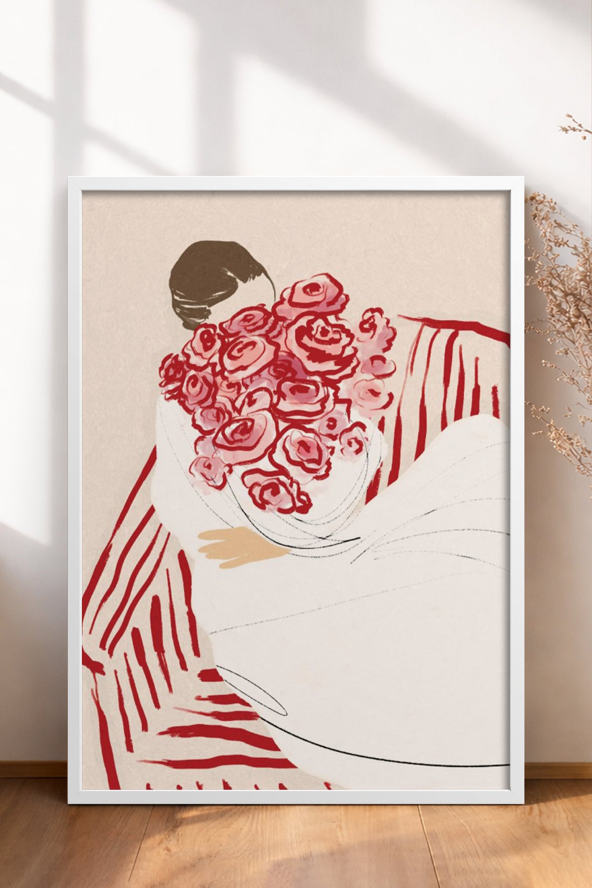 HOMEPACK Ahşap Çerçeveli Tablo Çerçeveli Poster Sanatsal Modern Duvar Dekoru BEK-8343