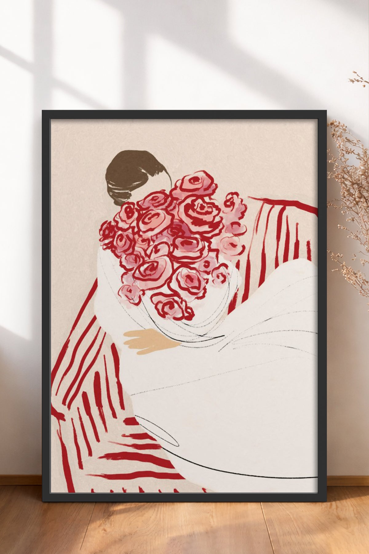 HOMEPACK Ahşap Çerçeveli Tablo Çerçeveli Poster Sanatsal Modern Duvar Dekoru BEK-8343
