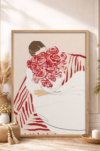 HOMEPACK Ahşap Çerçeveli Tablo Çerçeveli Poster Sanatsal Modern Duvar Dekoru BEK-8343