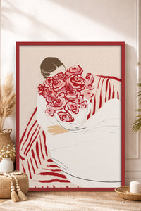 HOMEPACK Ahşap Çerçeveli Tablo Çerçeveli Poster Sanatsal Modern Duvar Dekoru BEK-8343