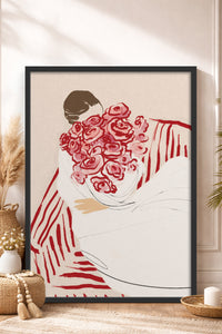 HOMEPACK Ahşap Çerçeveli Tablo Çerçeveli Poster Sanatsal Modern Duvar Dekoru BEK-8343