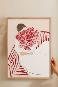 HOMEPACK Ahşap Çerçeveli Tablo Çerçeveli Poster Sanatsal Modern Duvar Dekoru BEK-8343