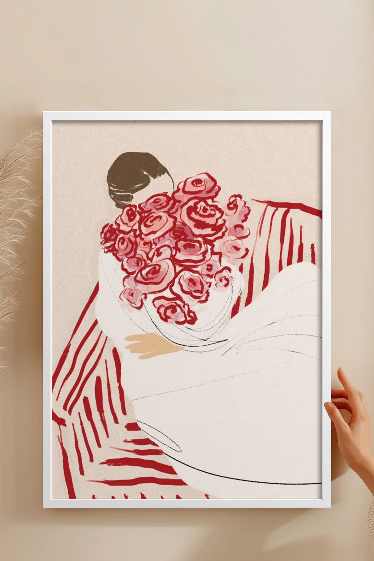 HOMEPACK Ahşap Çerçeveli Tablo Çerçeveli Poster Sanatsal Modern Duvar Dekoru BEK-8343