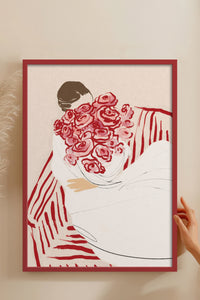 HOMEPACK Ahşap Çerçeveli Tablo Çerçeveli Poster Sanatsal Modern Duvar Dekoru BEK-8343
