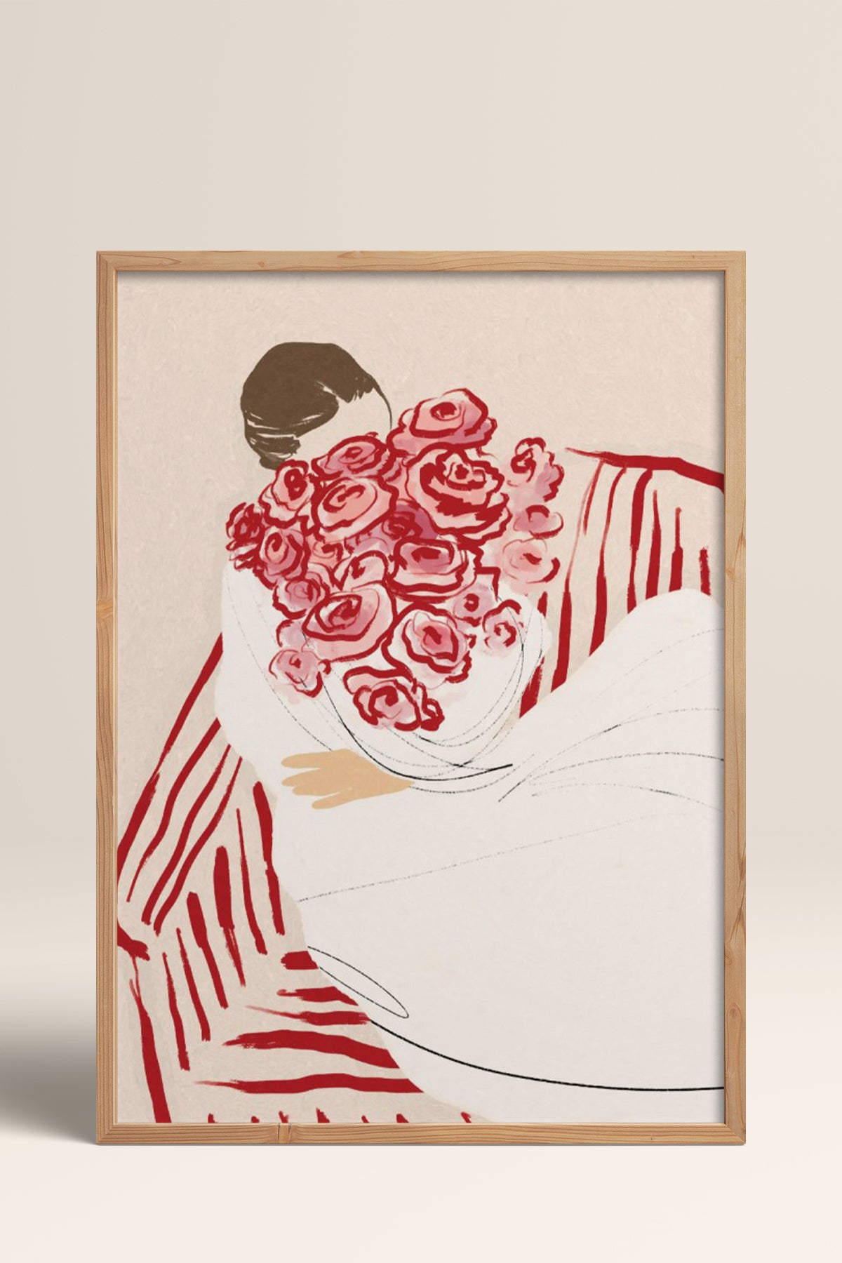 HOMEPACK Ahşap Çerçeveli Tablo Çerçeveli Poster Sanatsal Modern Duvar Dekoru BEK-8343