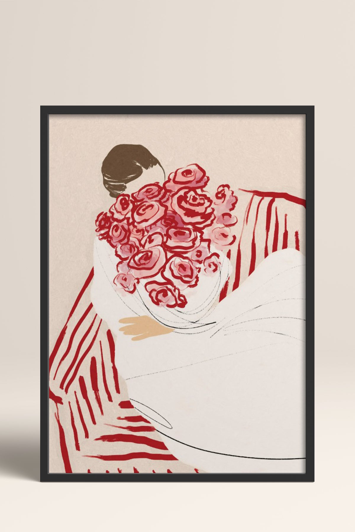 HOMEPACK Ahşap Çerçeveli Tablo Çerçeveli Poster Sanatsal Modern Duvar Dekoru BEK-8343
