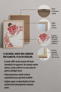HOMEPACK Ahşap Çerçeveli Tablo Çerçeveli Poster Sanatsal Modern Duvar Dekoru BEK-8343