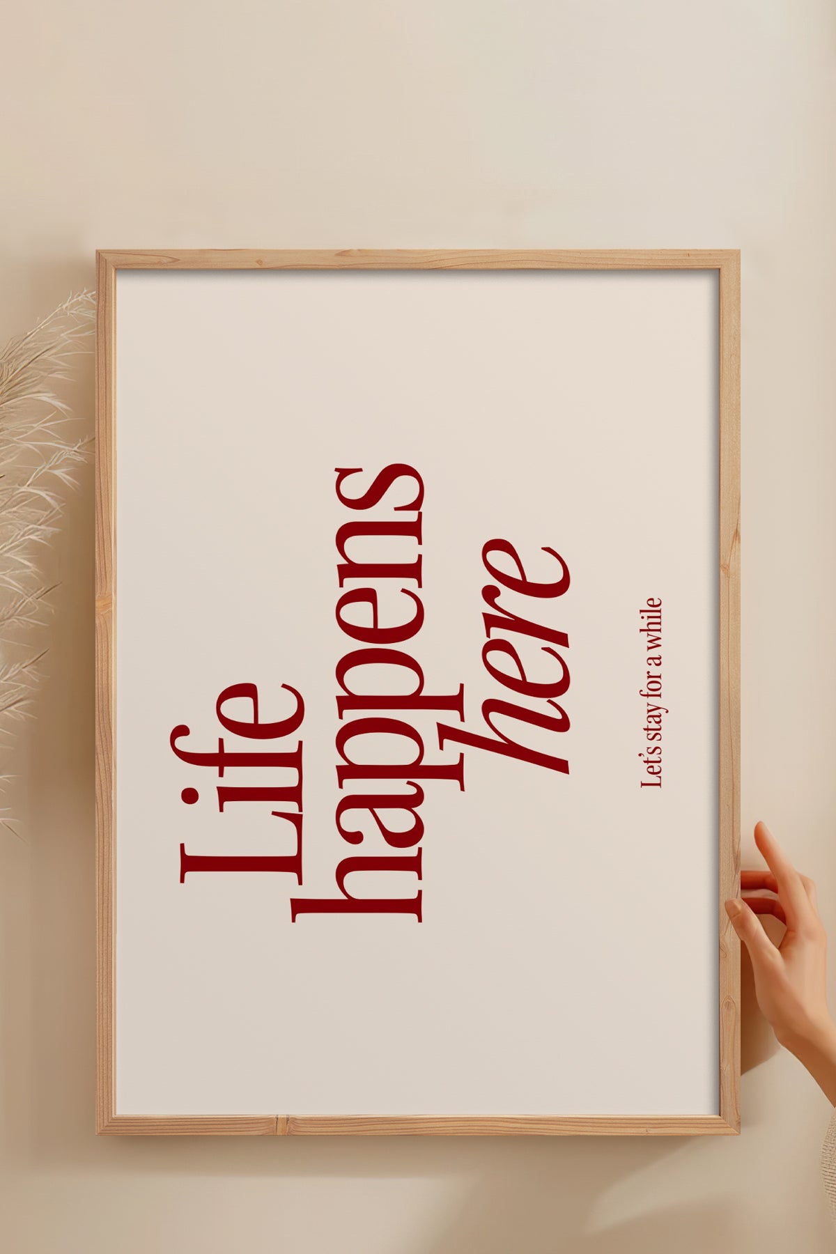 HOMEPACK Ahşap Çerçeveli Tablo Çerçeveli Poster Sanatsal Modern Duvar Dekoru BEK-8344