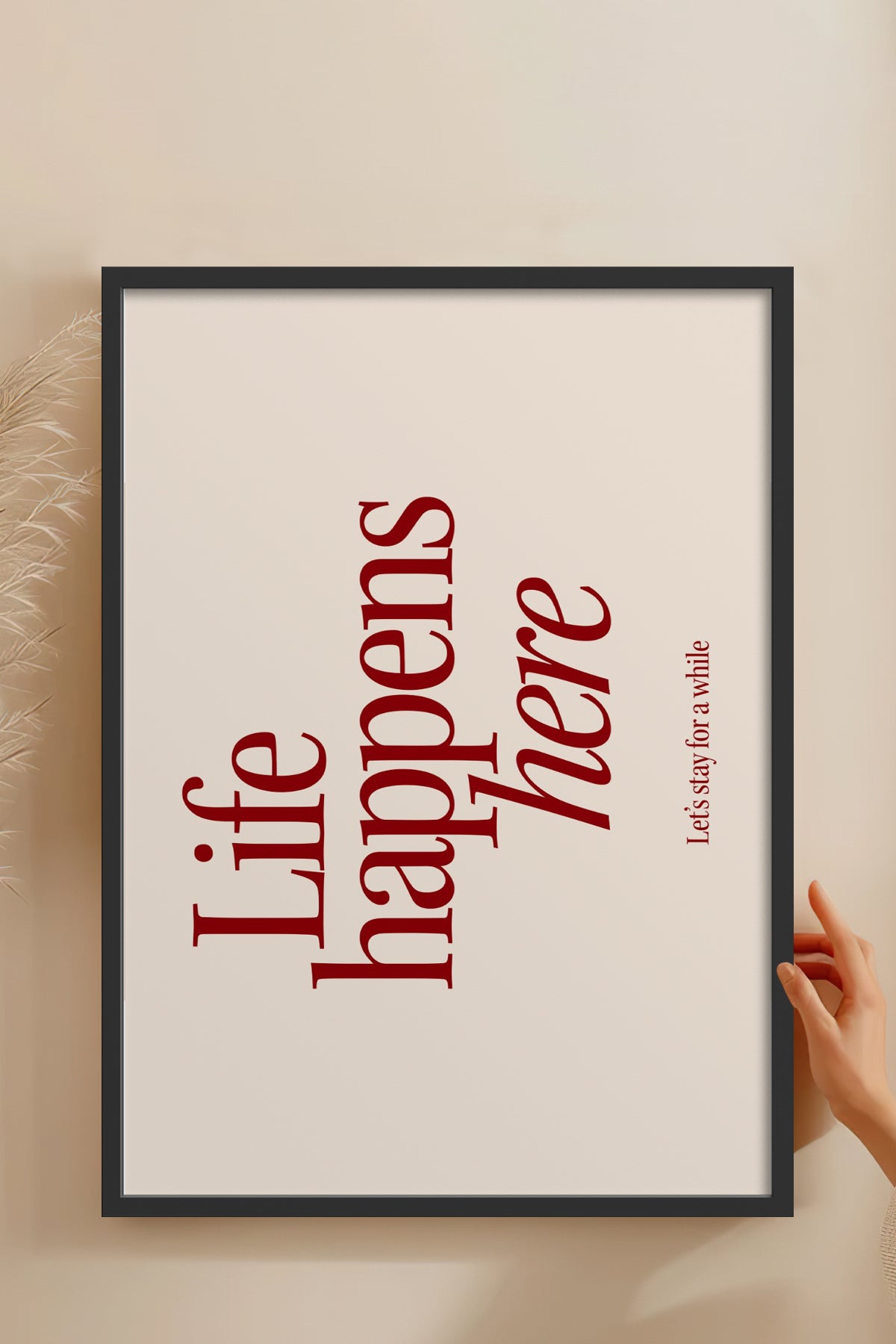 HOMEPACK Ahşap Çerçeveli Tablo Çerçeveli Poster Sanatsal Modern Duvar Dekoru BEK-8344
