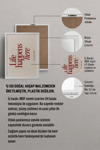 HOMEPACK Ahşap Çerçeveli Tablo Çerçeveli Poster Sanatsal Modern Duvar Dekoru BEK-8344