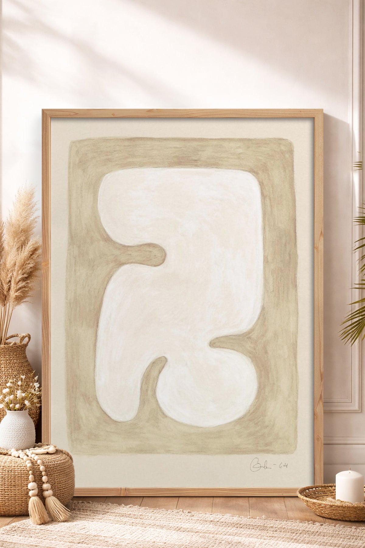 HOMEPACK Ahşap Çerçeveli Tablo Çerçeveli Poster Sanatsal Modern Duvar Dekoru BEK-8345