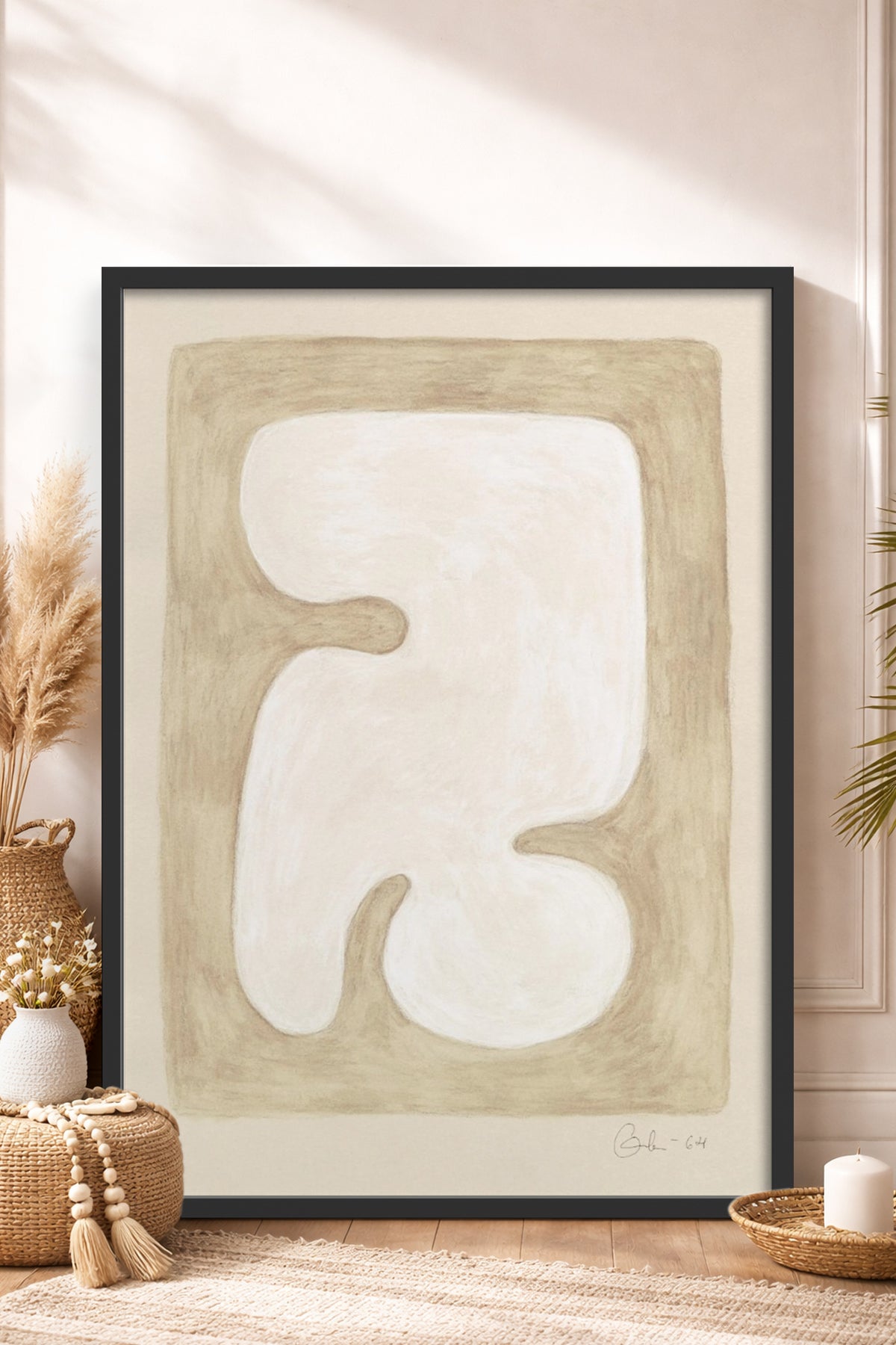 HOMEPACK Ahşap Çerçeveli Tablo Çerçeveli Poster Sanatsal Modern Duvar Dekoru BEK-8345