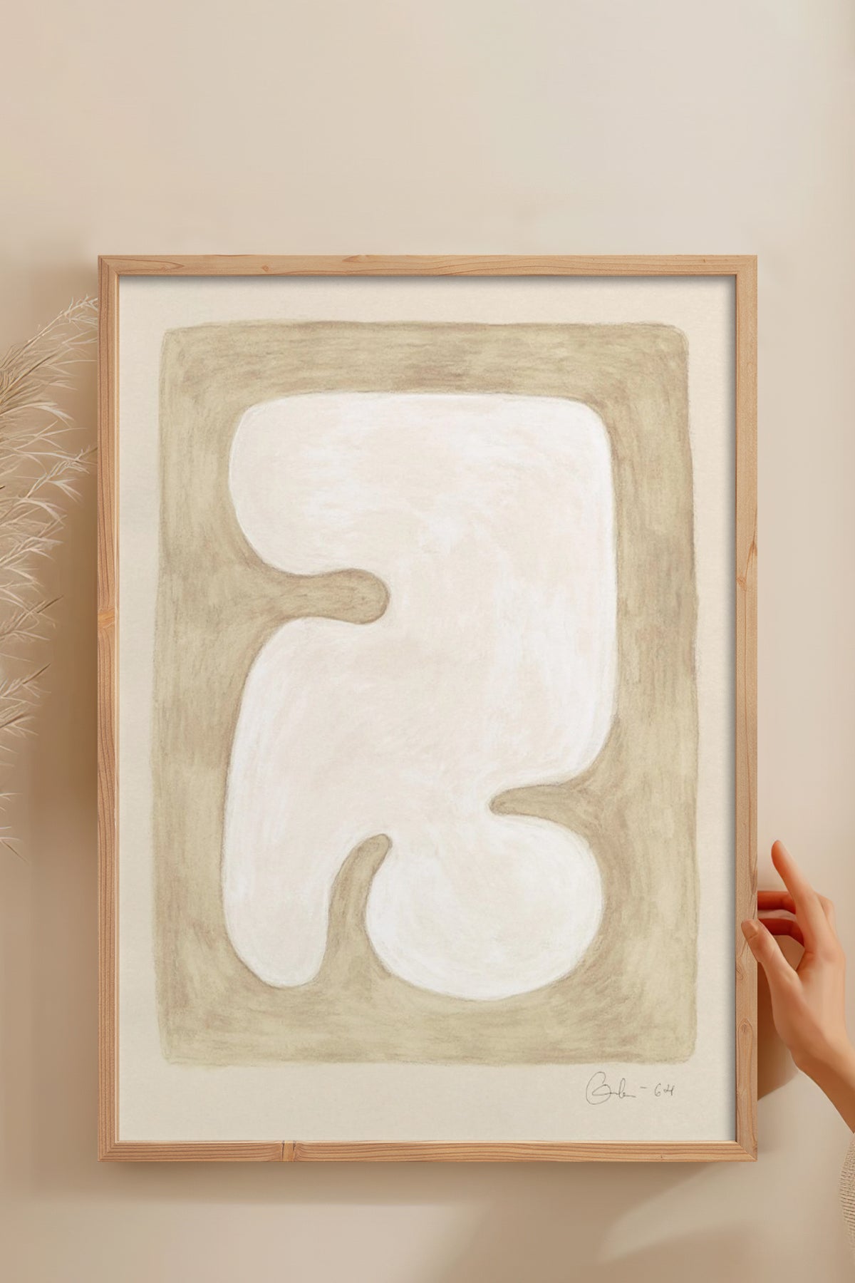 HOMEPACK Ahşap Çerçeveli Tablo Çerçeveli Poster Sanatsal Modern Duvar Dekoru BEK-8345