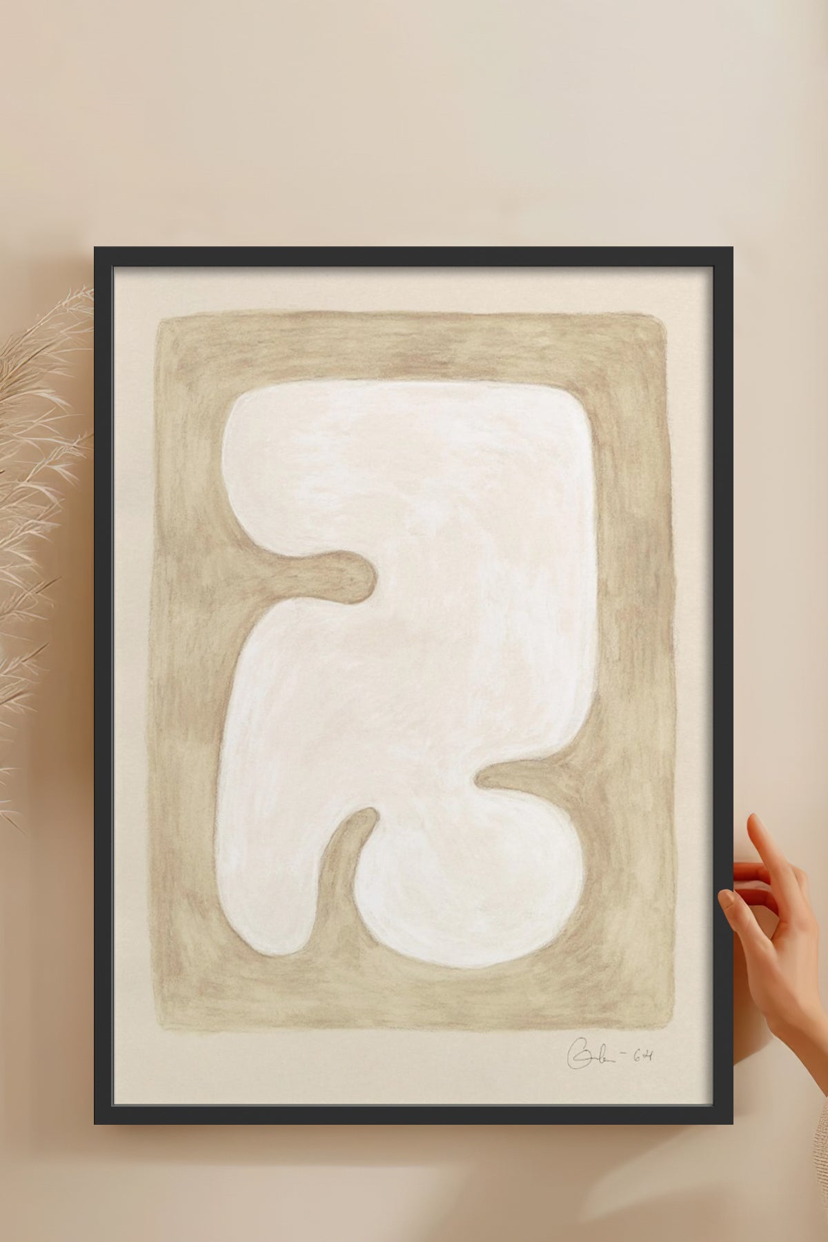 HOMEPACK Ahşap Çerçeveli Tablo Çerçeveli Poster Sanatsal Modern Duvar Dekoru BEK-8345