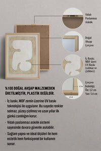 HOMEPACK Ahşap Çerçeveli Tablo Çerçeveli Poster Sanatsal Modern Duvar Dekoru BEK-8345