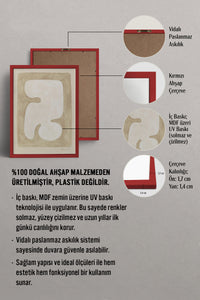 HOMEPACK Ahşap Çerçeveli Tablo Çerçeveli Poster Sanatsal Modern Duvar Dekoru BEK-8345