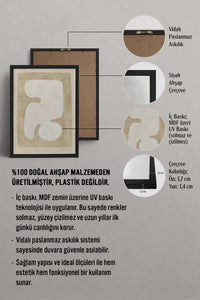 HOMEPACK Ahşap Çerçeveli Tablo Çerçeveli Poster Sanatsal Modern Duvar Dekoru BEK-8345
