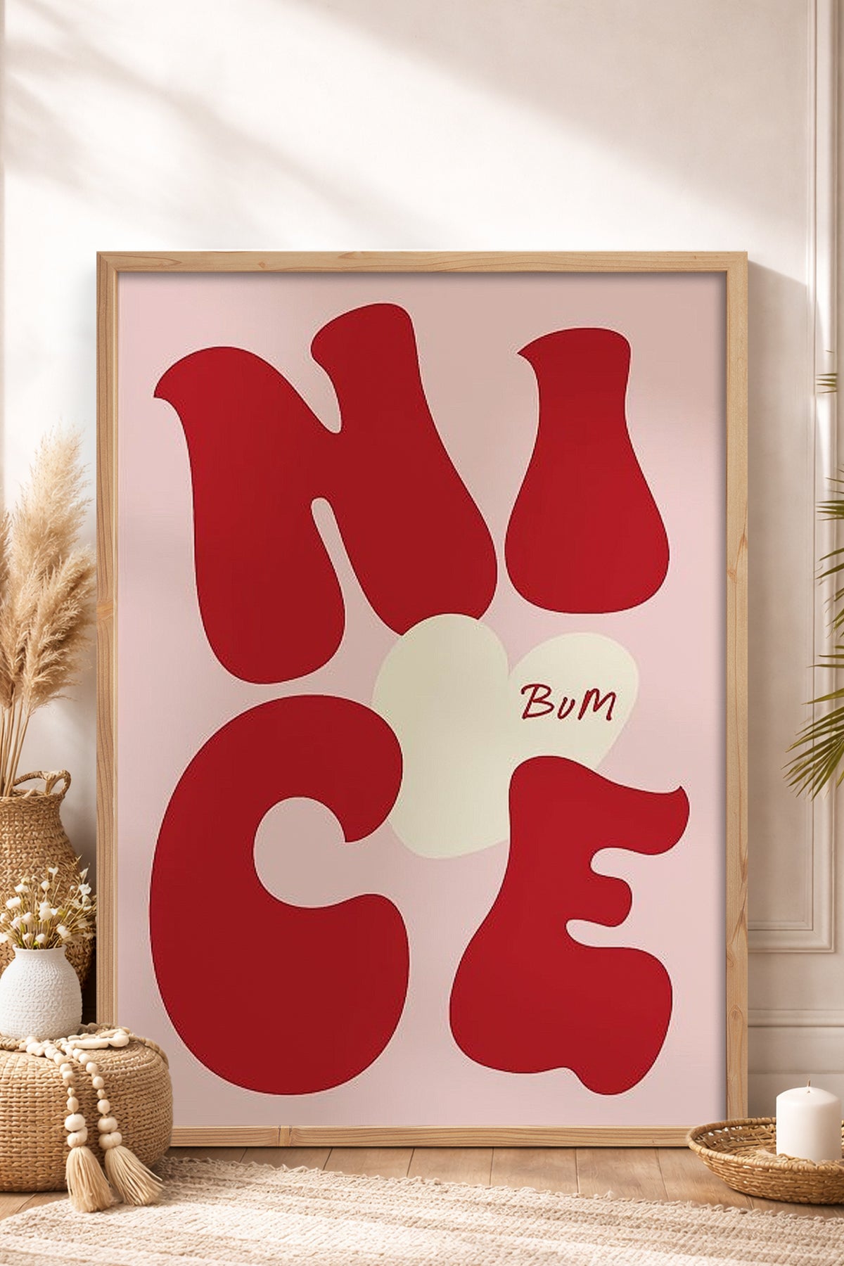 HOMEPACK Ahşap Çerçeveli Tablo Çerçeveli Poster Sanatsal Modern Duvar Dekoru BEK-8346