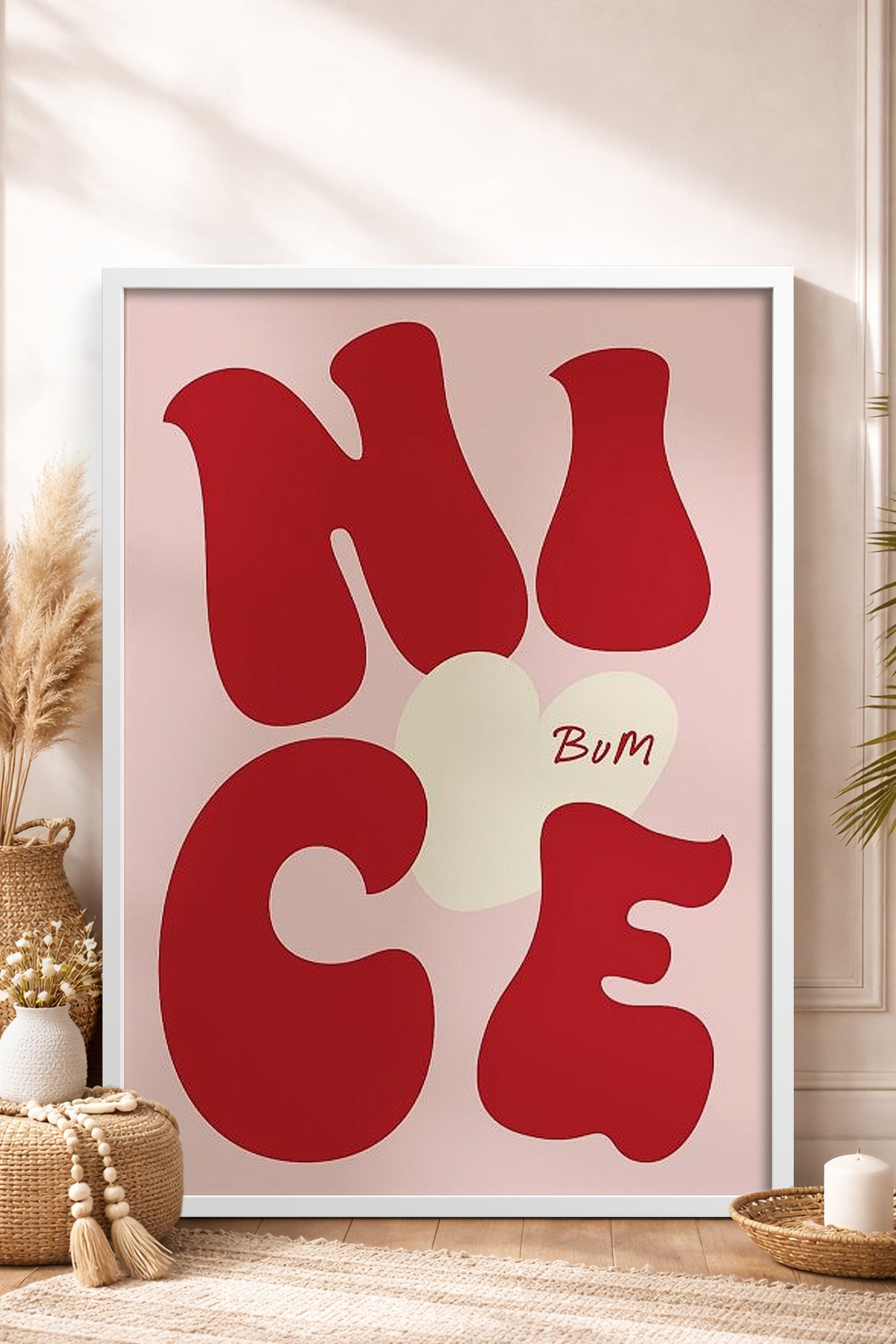 HOMEPACK Ahşap Çerçeveli Tablo Çerçeveli Poster Sanatsal Modern Duvar Dekoru BEK-8346