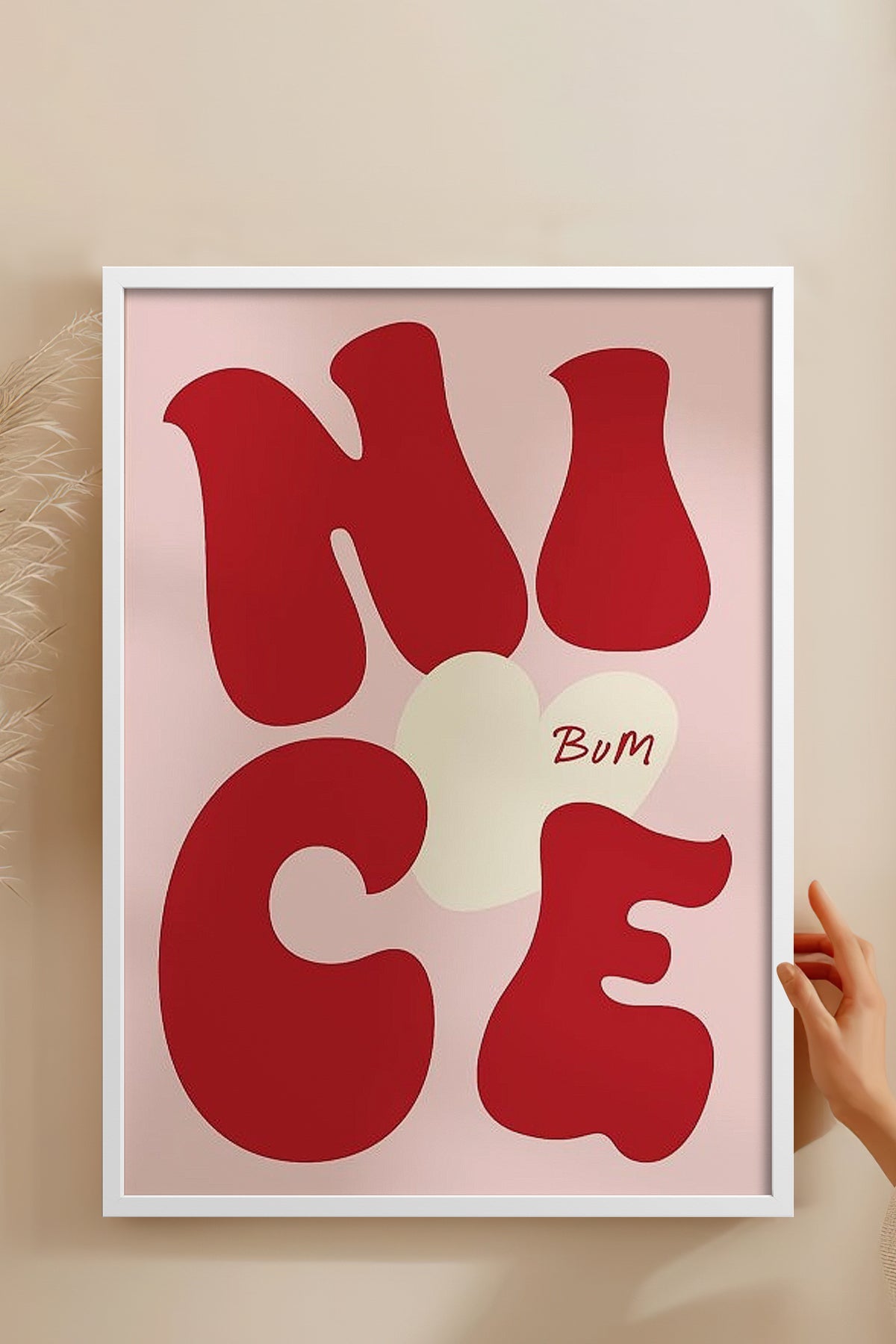 HOMEPACK Ahşap Çerçeveli Tablo Çerçeveli Poster Sanatsal Modern Duvar Dekoru BEK-8346