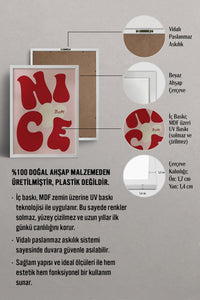HOMEPACK Ahşap Çerçeveli Tablo Çerçeveli Poster Sanatsal Modern Duvar Dekoru BEK-8346