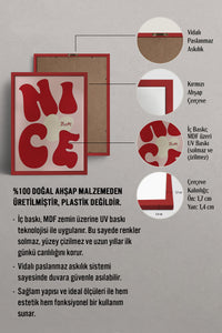 HOMEPACK Ahşap Çerçeveli Tablo Çerçeveli Poster Sanatsal Modern Duvar Dekoru BEK-8346