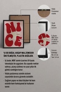 HOMEPACK Ahşap Çerçeveli Tablo Çerçeveli Poster Sanatsal Modern Duvar Dekoru BEK-8346