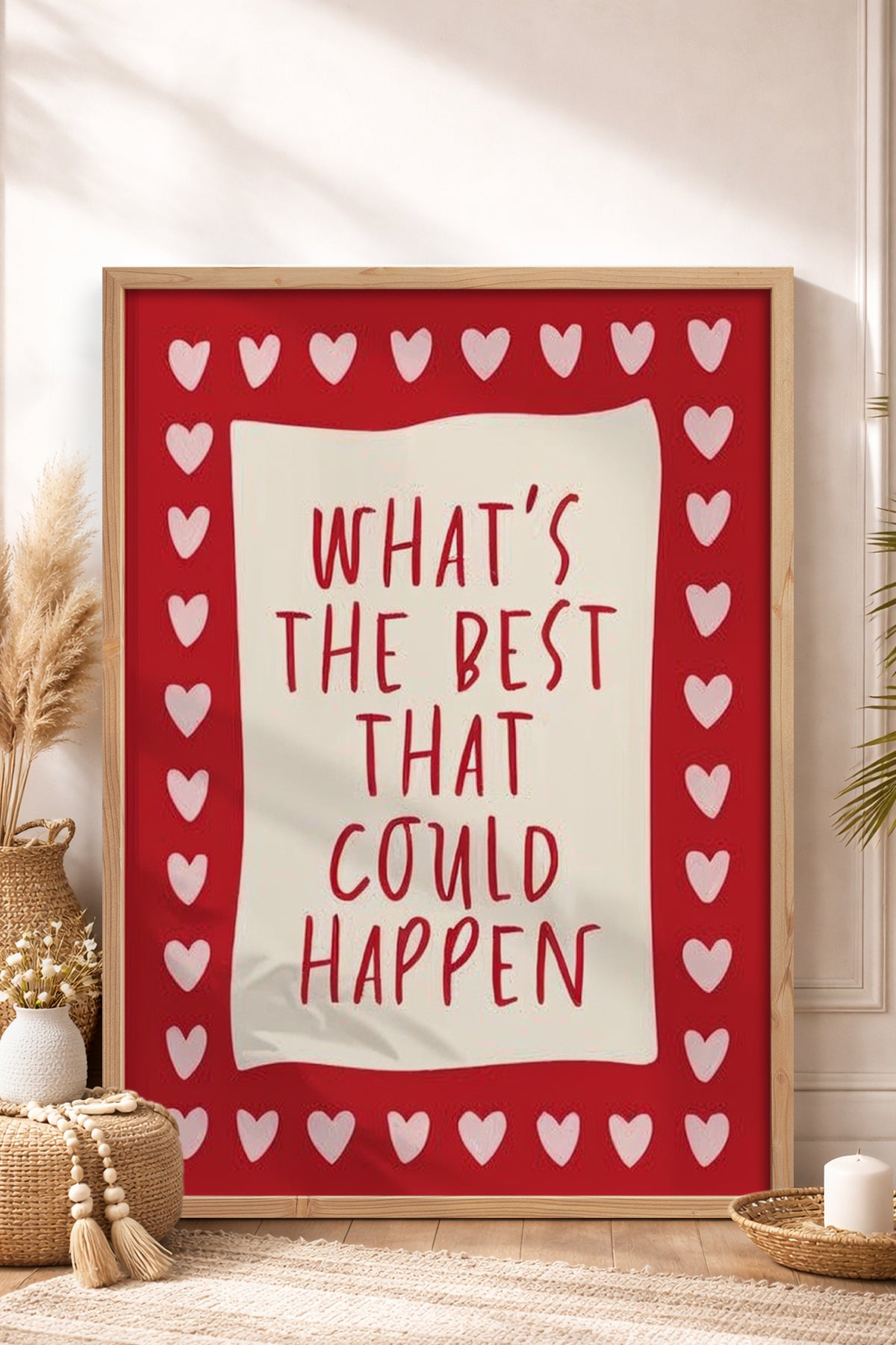 HOMEPACK Ahşap Çerçeveli Tablo Çerçeveli Poster Sanatsal Modern Duvar Dekoru BEK-8347