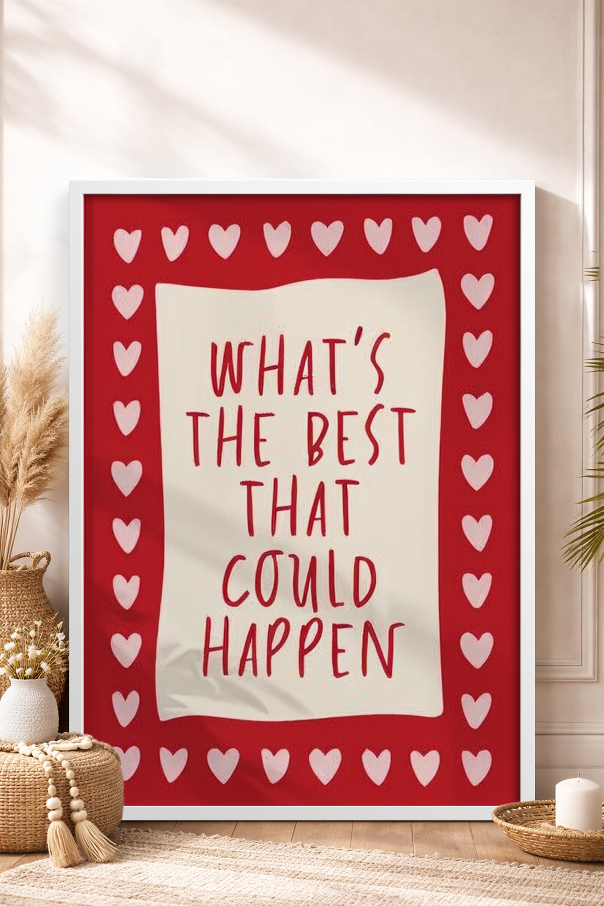 HOMEPACK Ahşap Çerçeveli Tablo Çerçeveli Poster Sanatsal Modern Duvar Dekoru BEK-8347